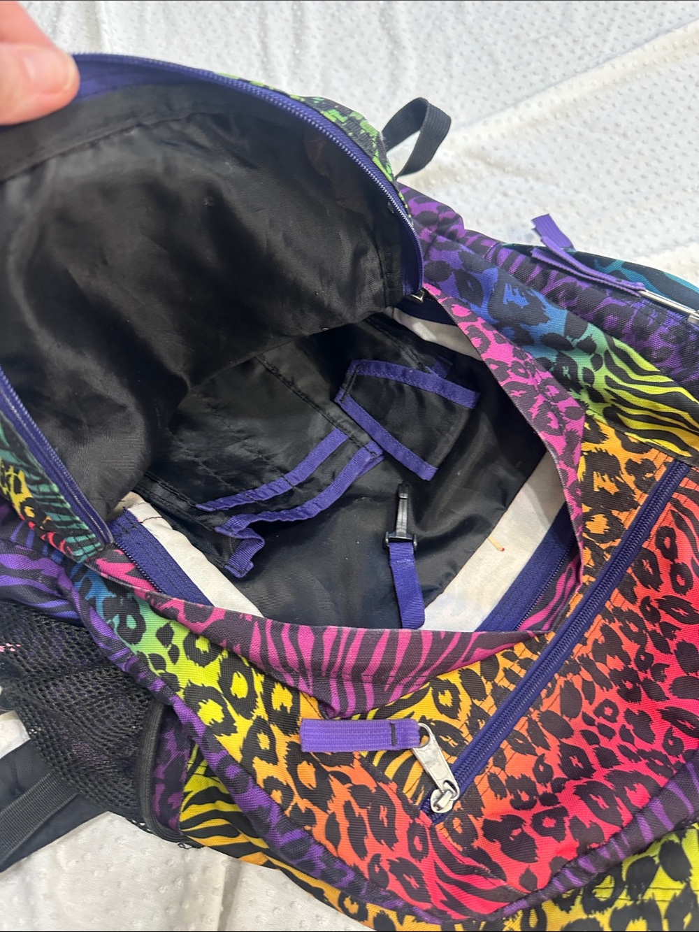 JANSPORT Rainbow Animal Print Large Baackpack - Picture 8 of 10